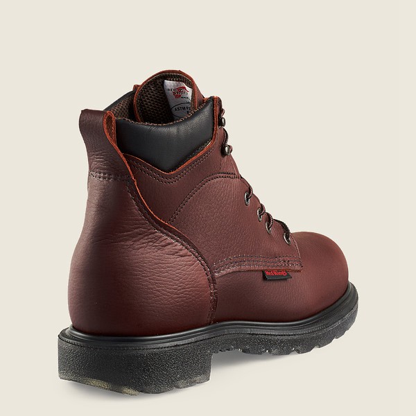 Red Wing Iş Botu Erkek - Supersole® 2.0 - 6-Inch Waterproof Soft Toe - Bordo - 96LPRWMCN